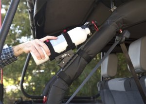 Jeep CJ Fire Extinguisher Holder - Rugged Ridge - Elite - Textured Black - `76-`21